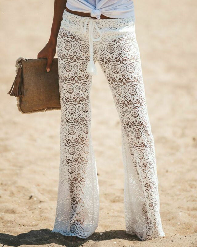 Crochet Beach Wide Leg Pants InsStreet