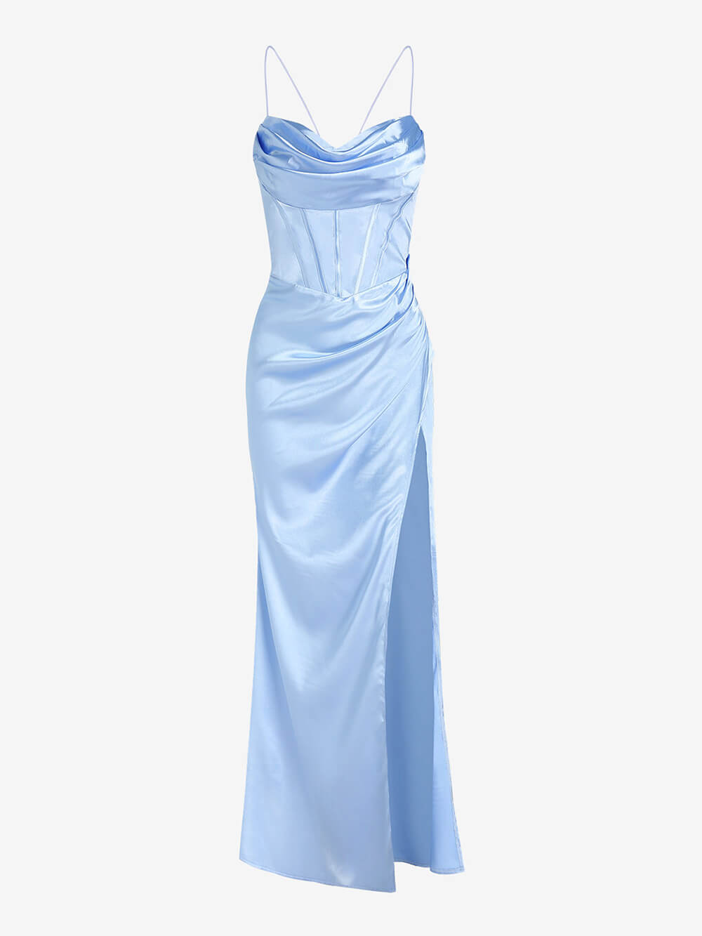 Fitted Satin Stylish Maxi Dress InsStreet