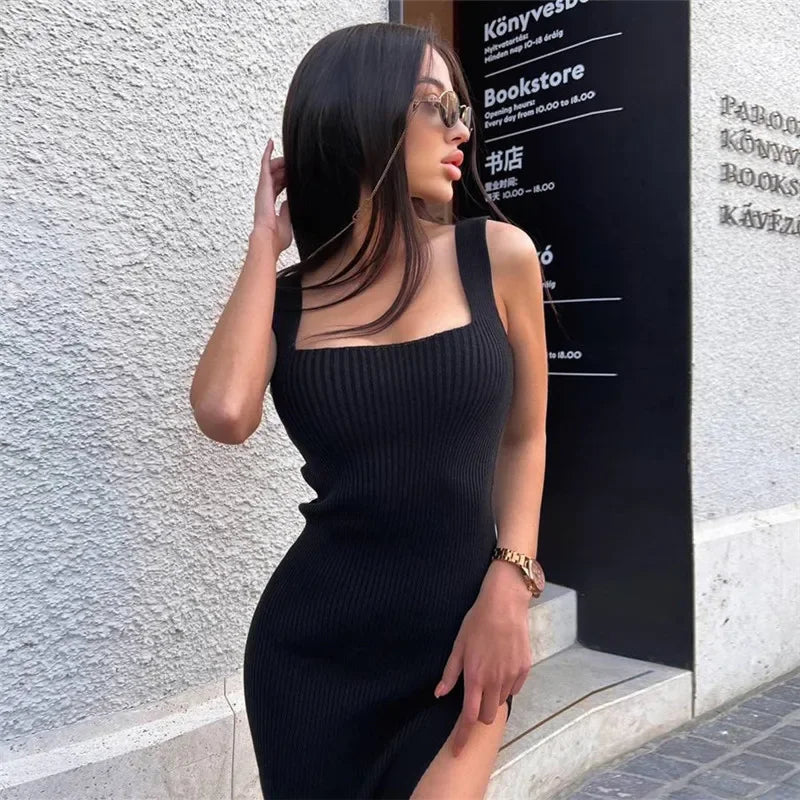 Knitted Bodycon Backless Mini Dress InsStreet