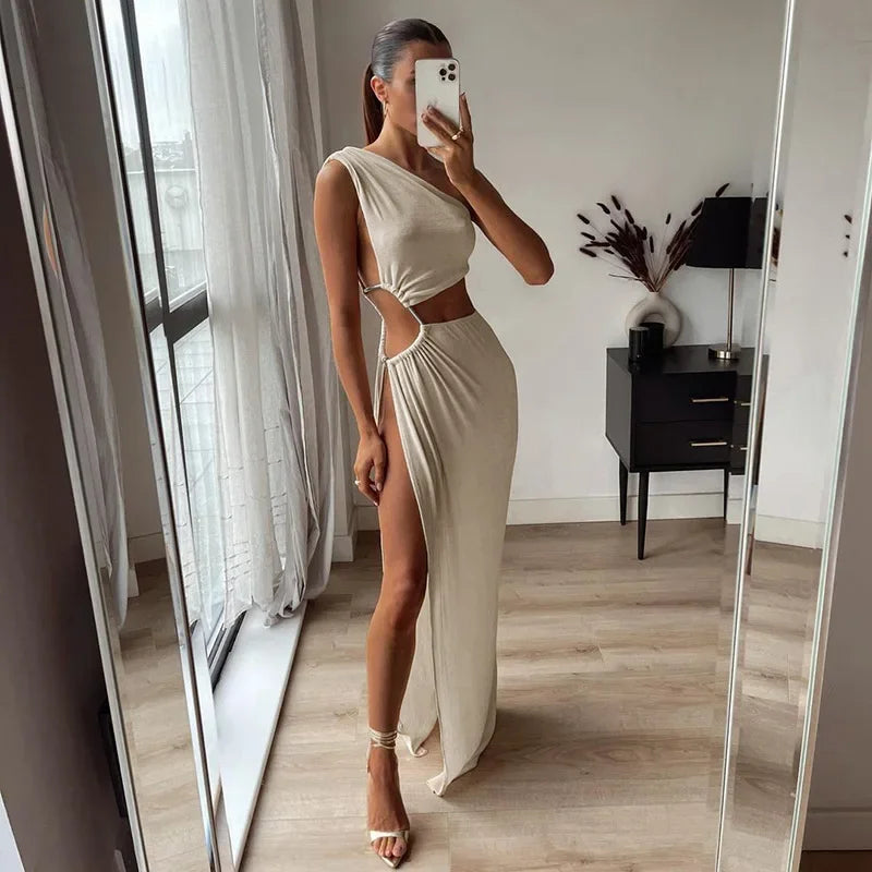 Sleeveless Cut Out Maxi Dress InsStreet