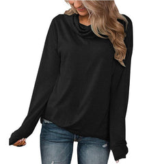 Kylie Cotton Cowl Neck Dolman Sweatshirt - Off White Ins Street