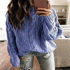 Painted Gold Cable Knit Sweater Ins Street