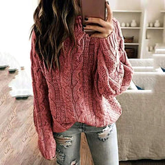 Painted Gold Cable Knit Sweater Ins Street