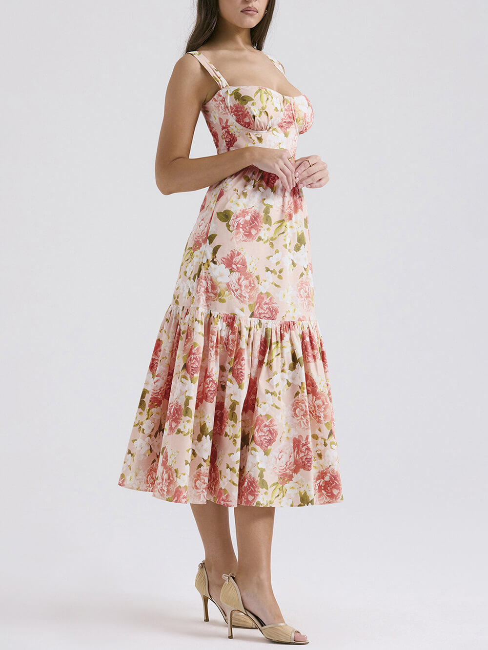 Sweet Spicy Style Charming Floral Backless Midi Dresses InsStreet