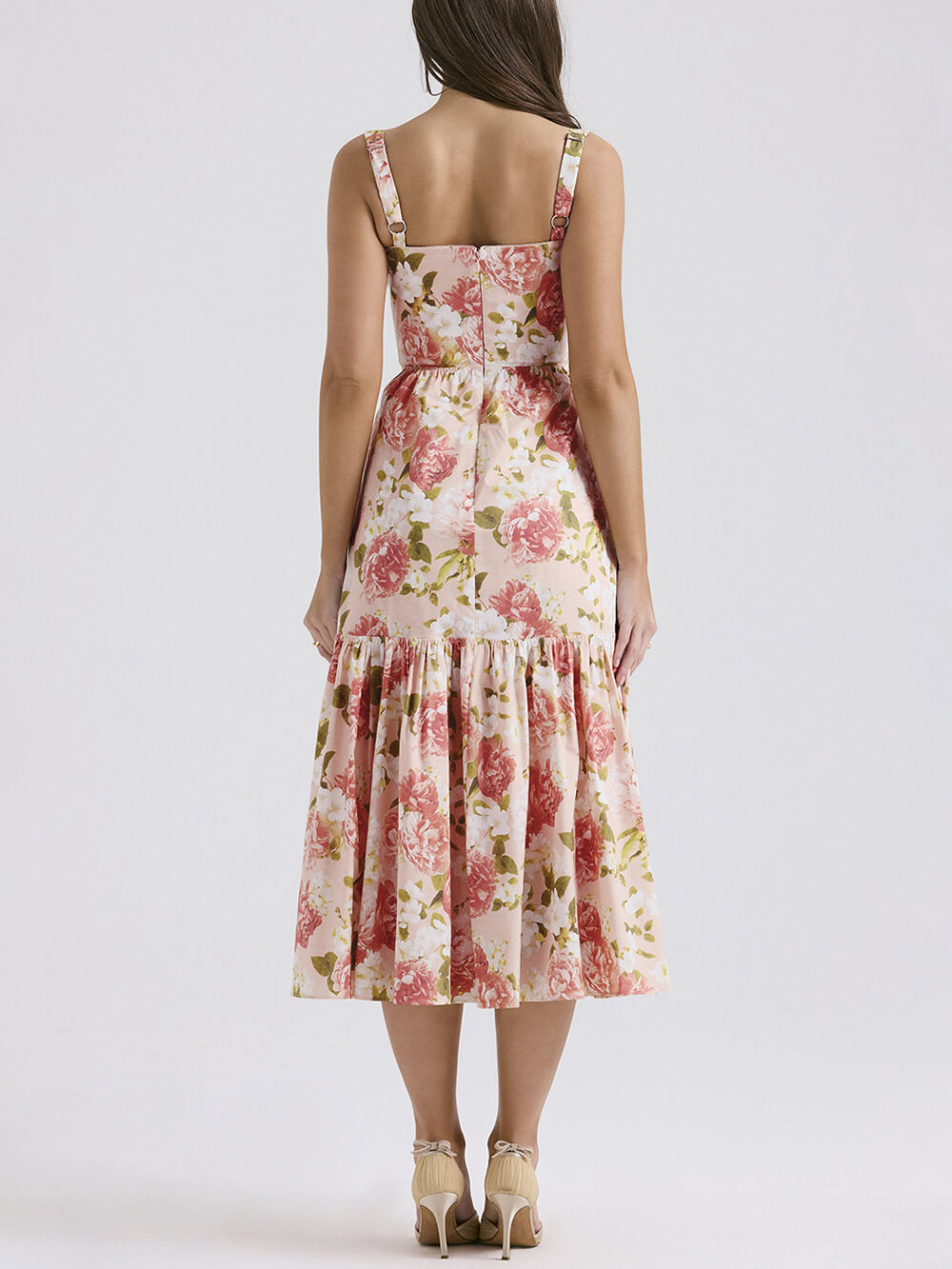 Sweet Spicy Style Charming Floral Backless Midi Dresses InsStreet