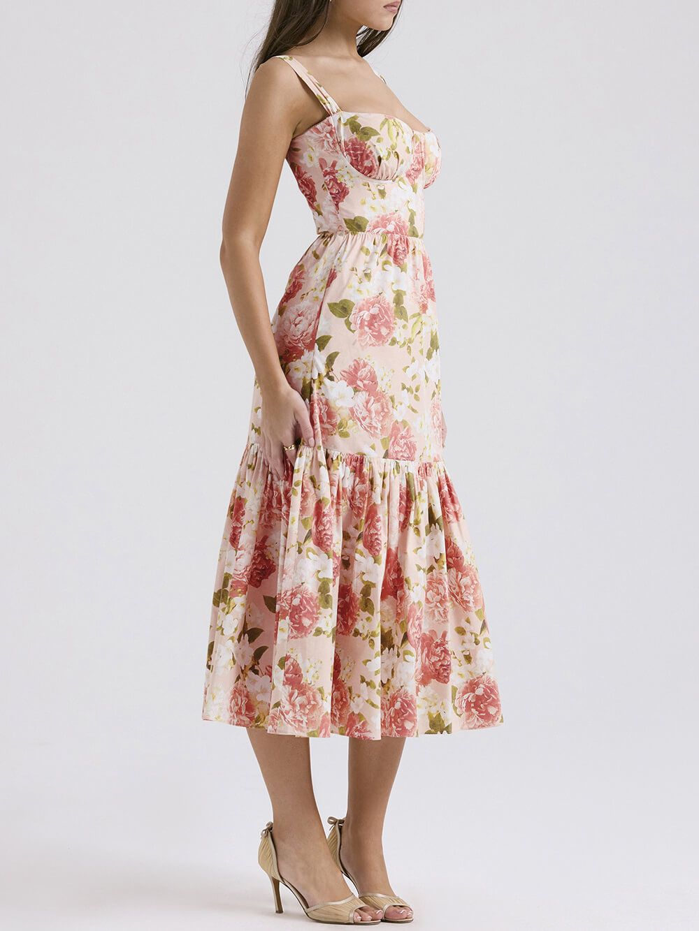 Sweet Spicy Style Charming Floral Backless Midi Dresses InsStreet