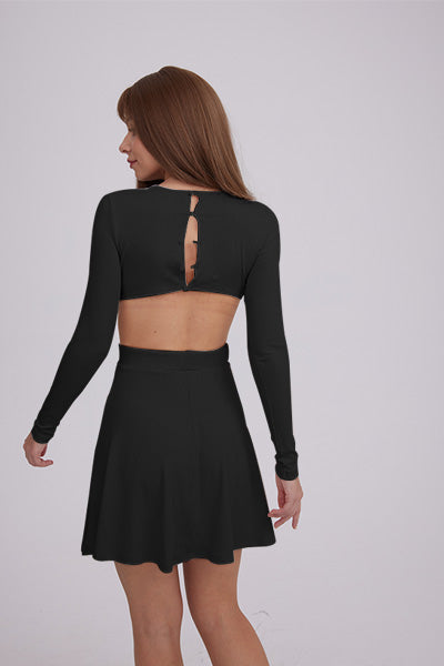 Backless Pullover Dress with Waist Detail InsStreet