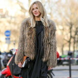 Giana Pocketed Faux Fur Jacket Ins Street