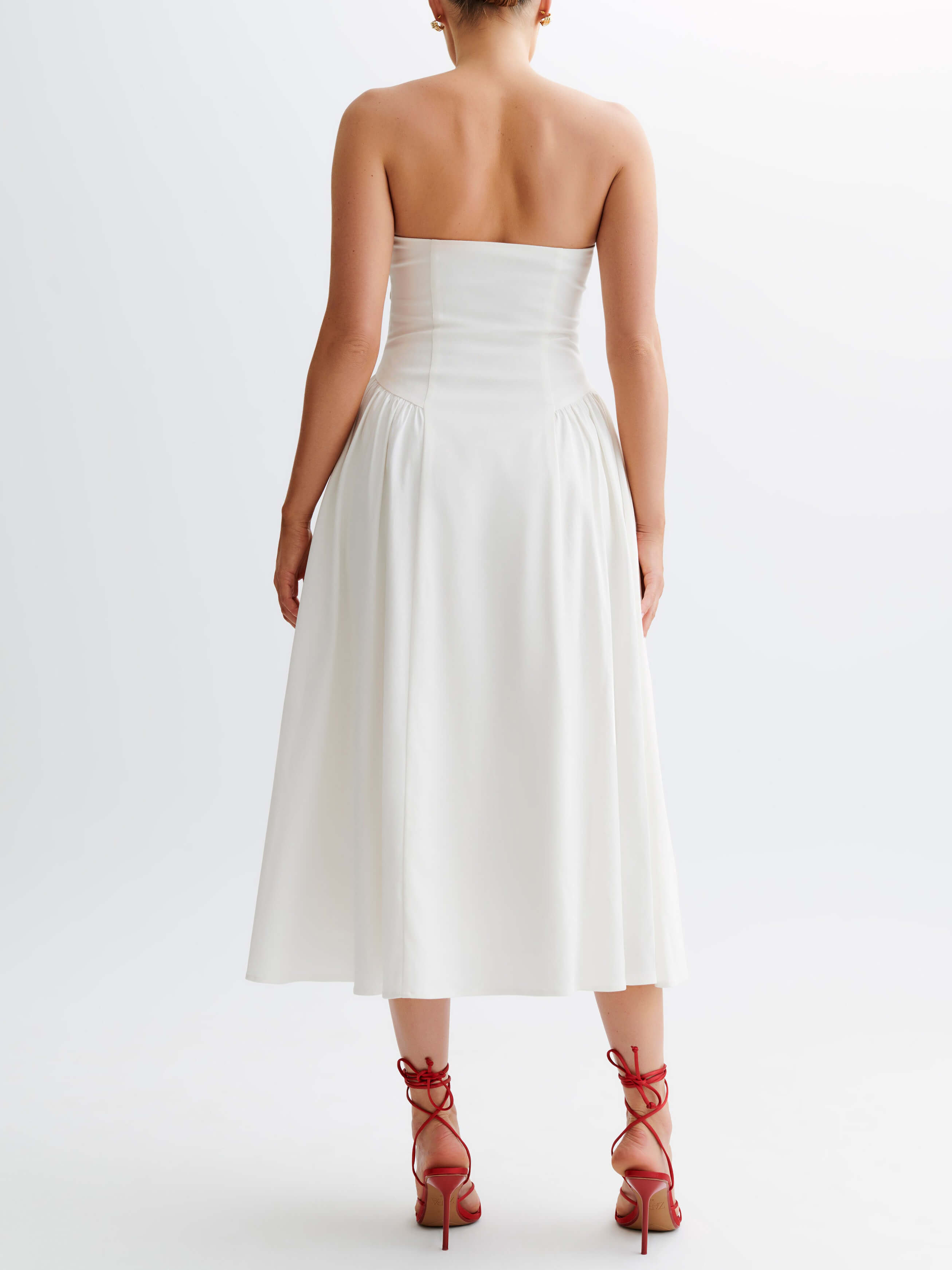 Tube Top Stylish Pleated Midi Dress InsStreet