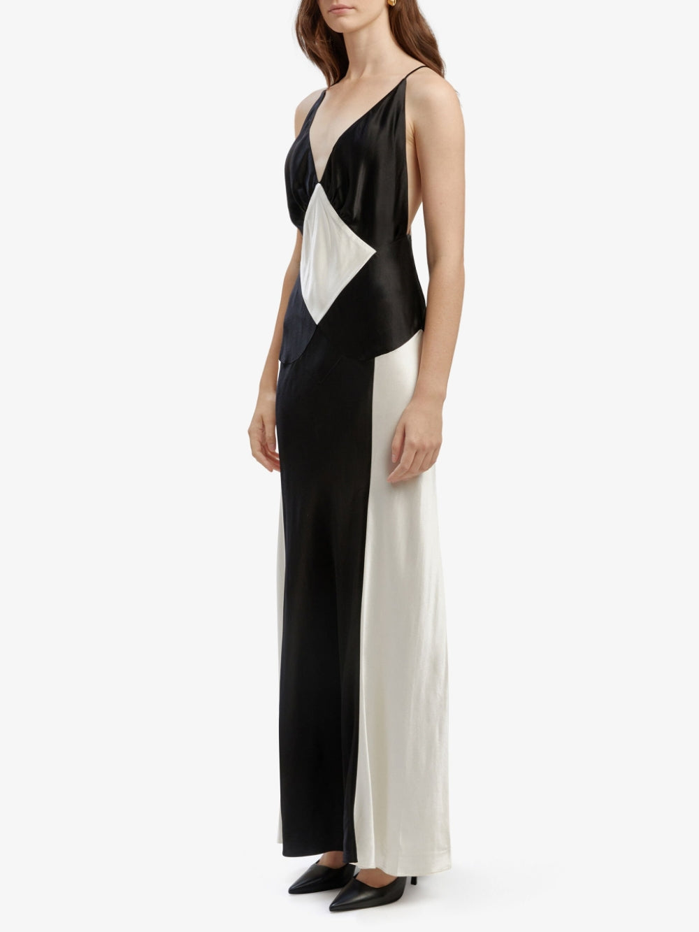 Black Ivory Stylish Contrast Maxi Dress InsStreet