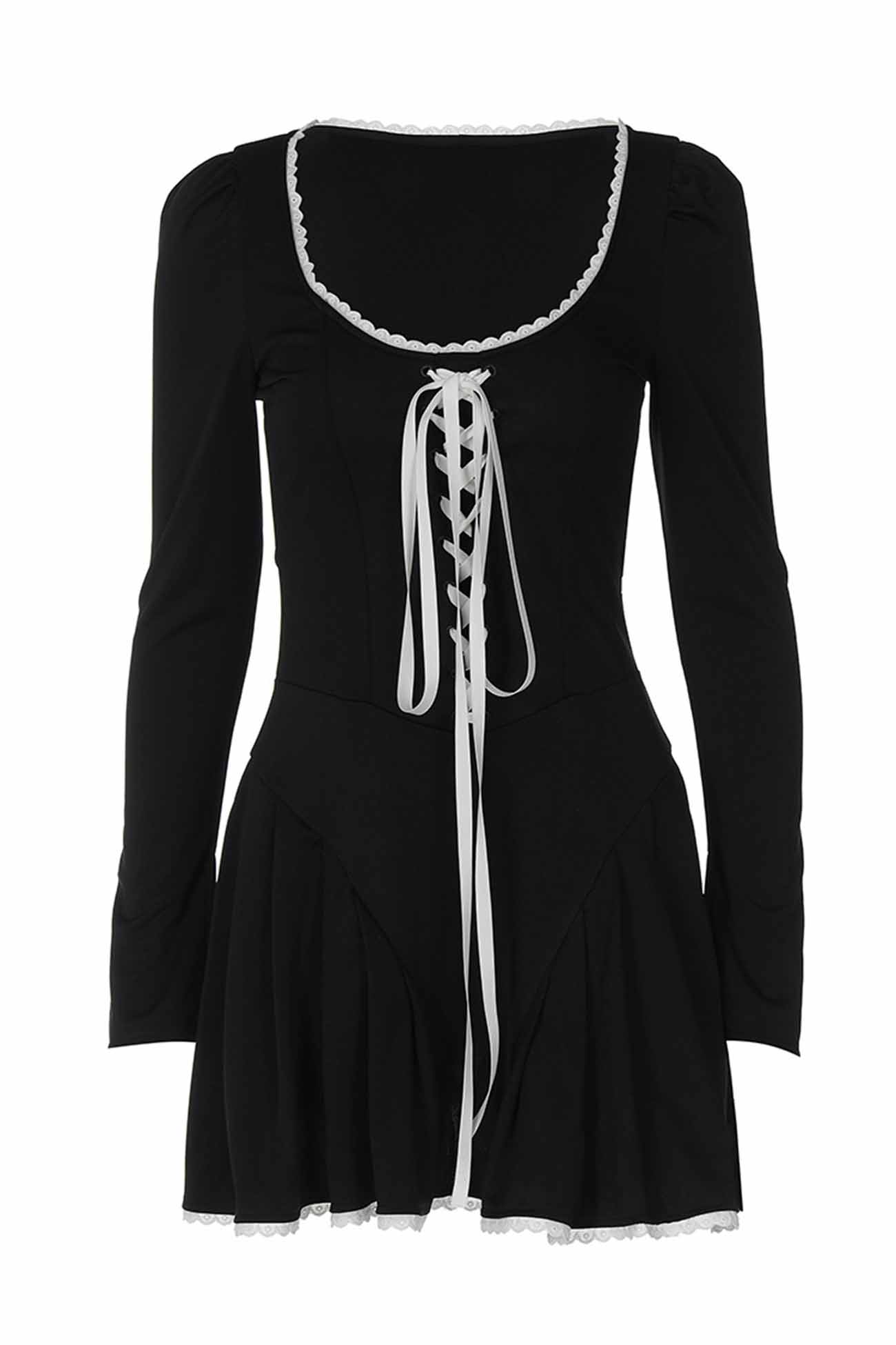 Rushed Lace Up Corset Mini Dress InsStreet