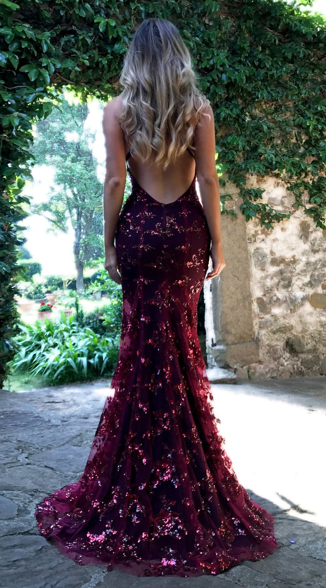 Antonia Maxi Dress - Wine LUXX-001