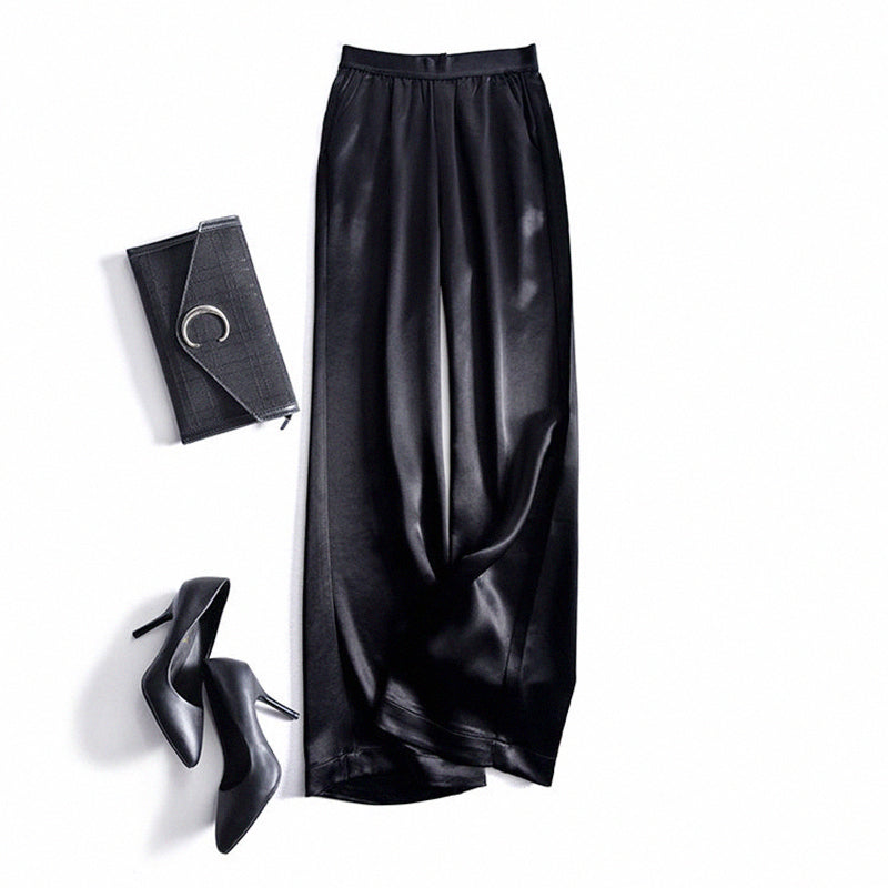 Satin Straight-leg Casual Pants InsStreet