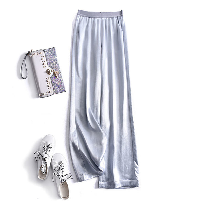 Satin Straight-leg Casual Pants InsStreet