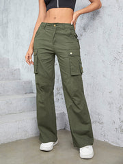 High Waist Straight Trousers InsStreet