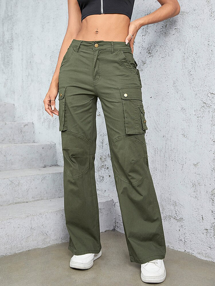 High Waist Straight Trousers InsStreet