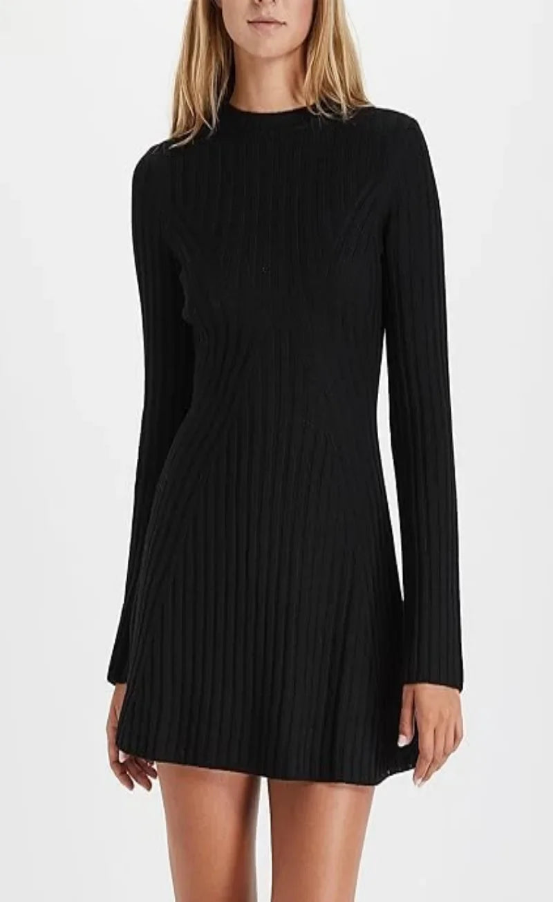 Fashion Long Sleeve A-Line Cotton Mini Dress InsStreet