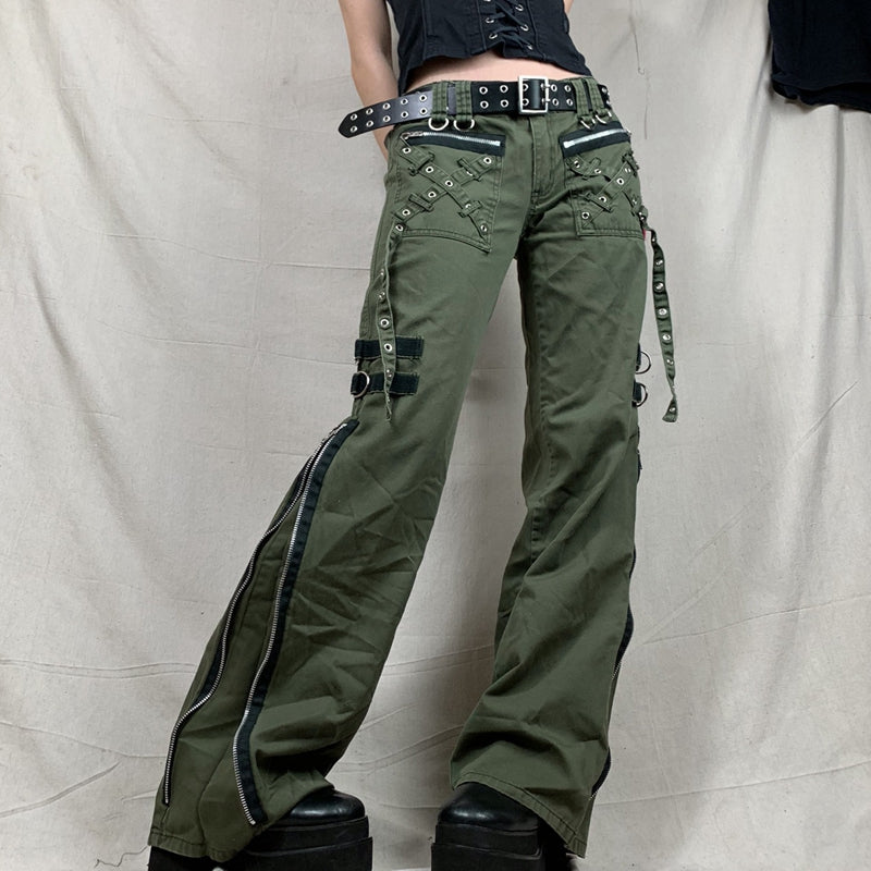 Bandage Low Waist Cargo Pants InsStreet