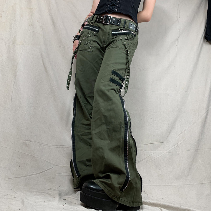 Bandage Low Waist Cargo Pants InsStreet