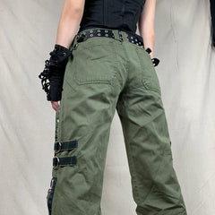 Bandage Low Waist Cargo Pants InsStreet