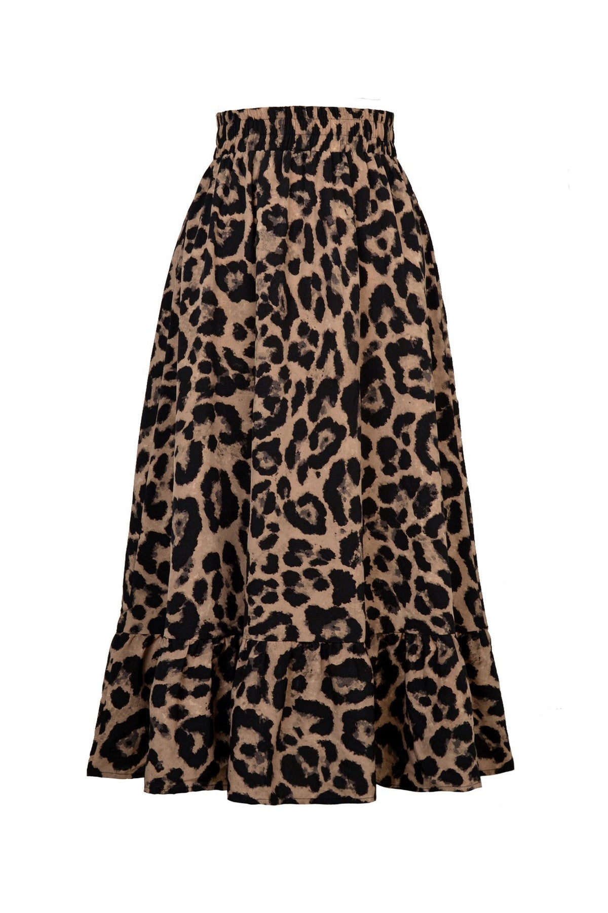 Leopard Print Pleated High Waist Skirt InsStreet