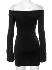 Sexy Slash Neck Off Shoulder Party Clubwear Mini Dress InsStreet