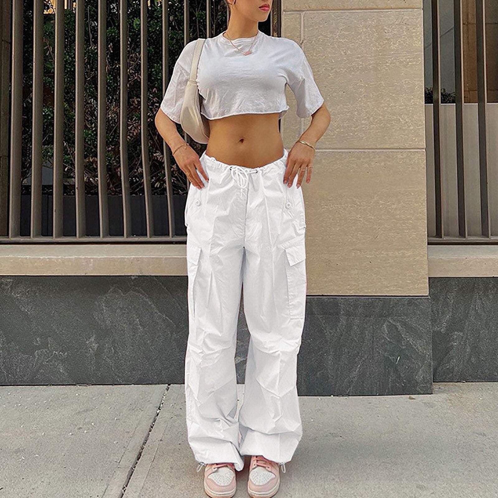 Cargo Pants Straight Wide Leg Loose Casual Trousers InsStreet