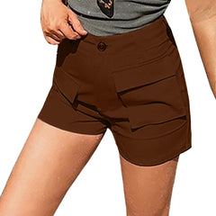Beach Sexy Vintage High Waist With Pockets Patchwork Short InsStreet