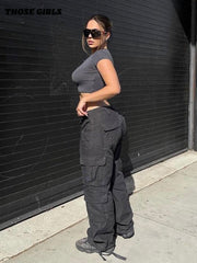 Casual Low Waist Vintage Cargo Jeans InsStreet
