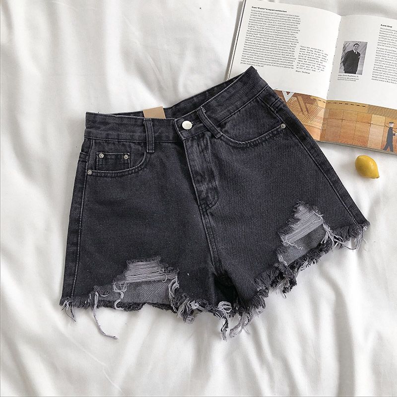 Casual High Waist Denim Shorts InsStreet