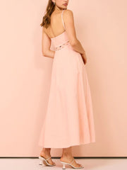 Midi Dress Stylish In Cloud Pink InsStreet