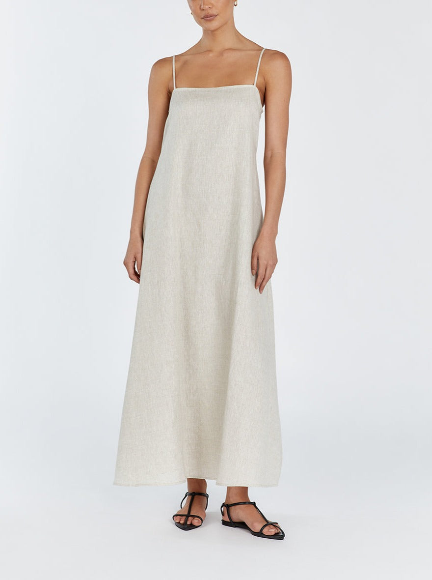 Jem Natural Stylish Linen Maxi Dress InsStreet