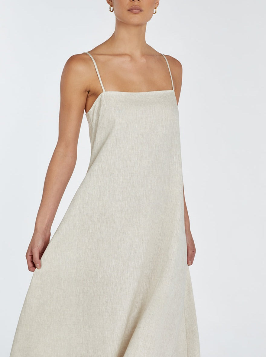 Jem Natural Stylish Linen Maxi Dress InsStreet