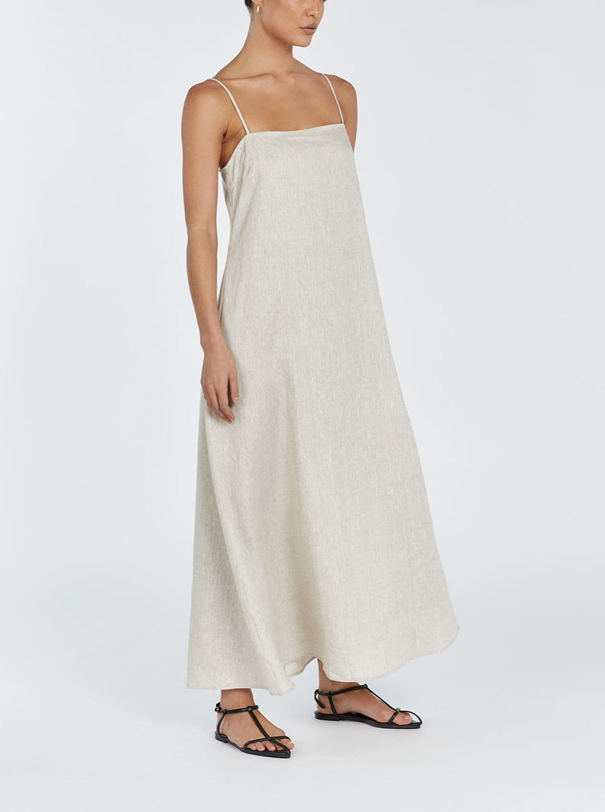 Jem Natural Stylish Linen Maxi Dress InsStreet