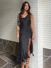 Swinging Neck Straps Maxi Dress InsStreet