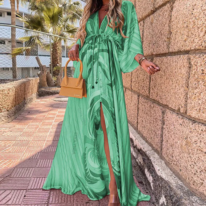Summer Elegant Gorgeous Printing Long Party Boho Dress InsStreet