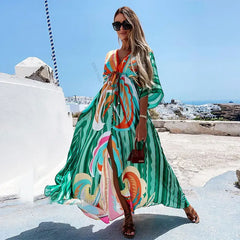 Summer Elegant Gorgeous Printing Long Party Boho Dress InsStreet