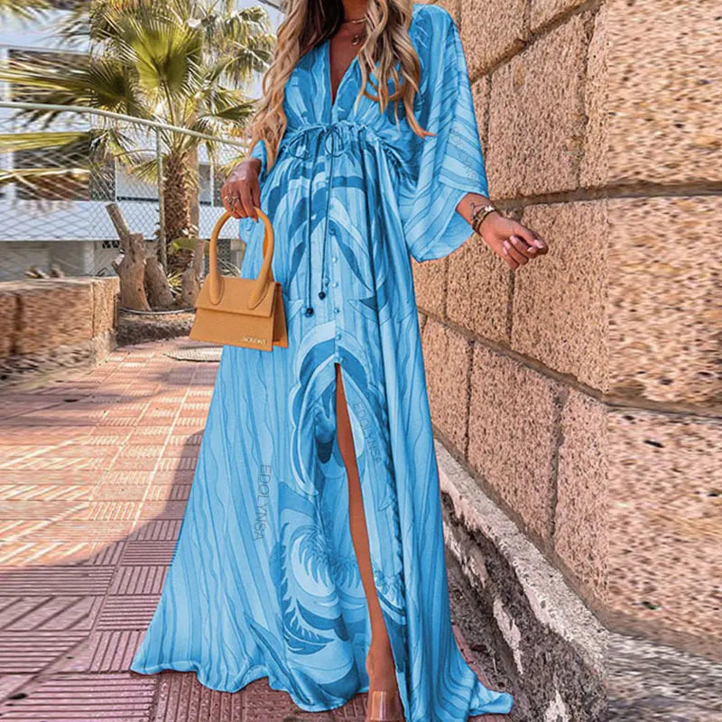 Summer Elegant Gorgeous Printing Long Party Boho Dress InsStreet