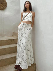 Embroidery Strap Maxi Dress InsStreet