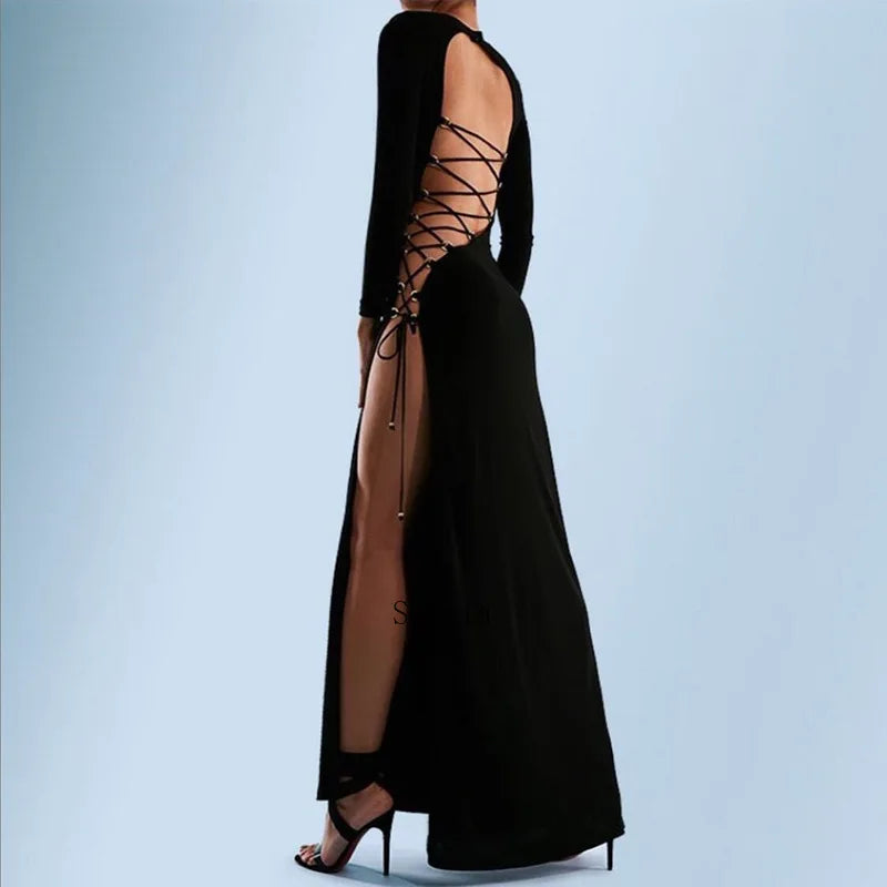 Fall Bandage Club Party Maxi Dress InsStreet