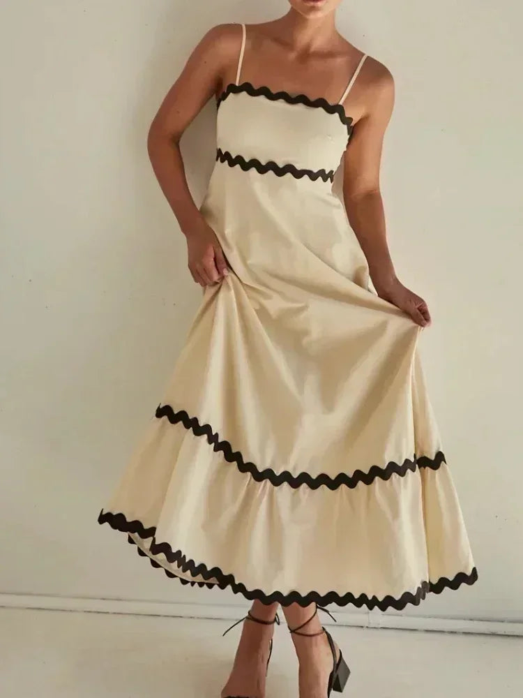 New Fashion Sexy Strapless Strap Women Long Boho Dress InsStreet
