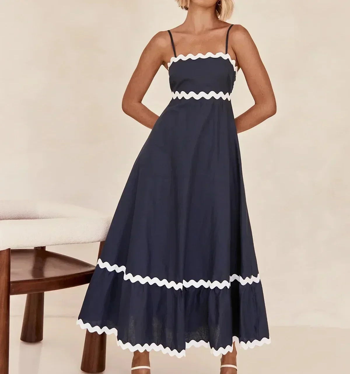 New Fashion Sexy Strapless Strap Women Long Boho Dress InsStreet