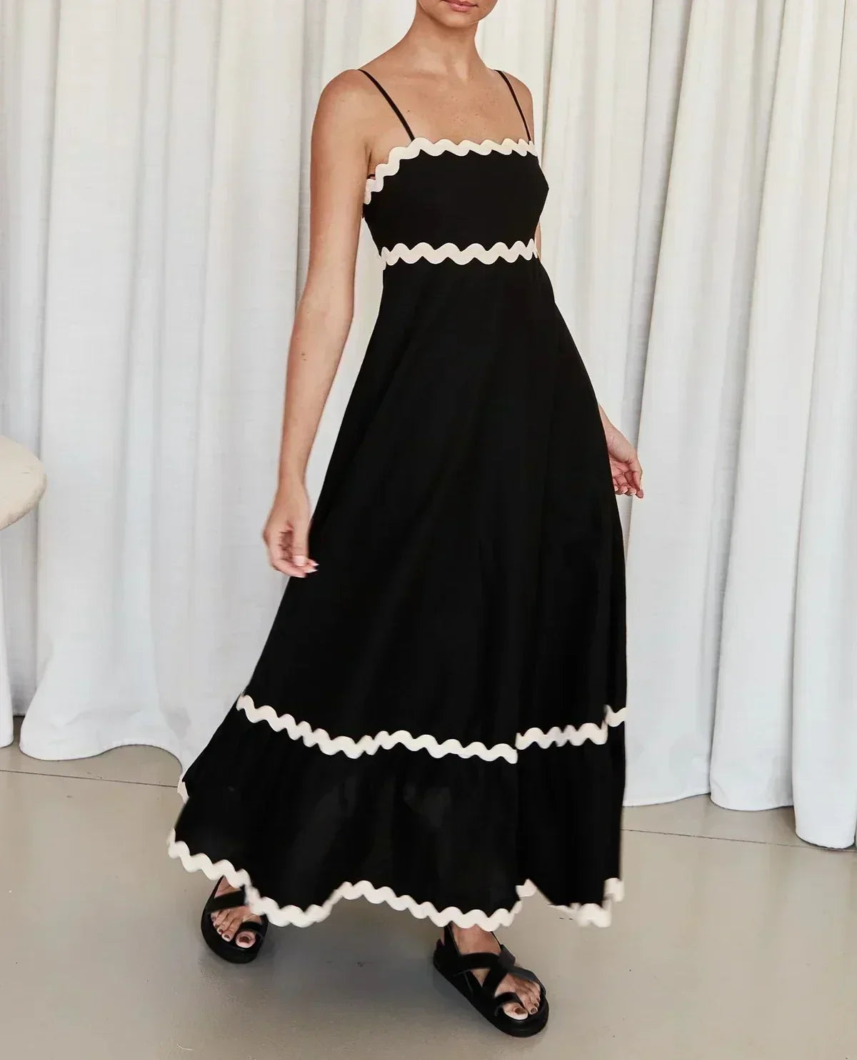 New Fashion Sexy Strapless Strap Women Long Boho Dress InsStreet
