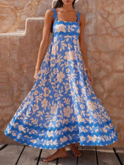 Summer Holiday Elegant Vintage Sling Long Maxi Boho Dress InsStreet