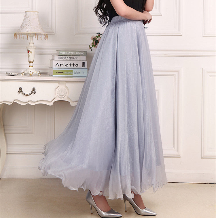 Fashion Chiffon Long Skirts InsStreet