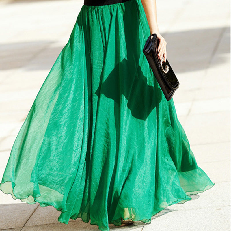 Fashion Chiffon Long Skirts InsStreet