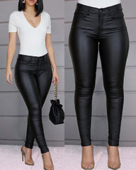 Female Leather Leggings Pants InsStreet