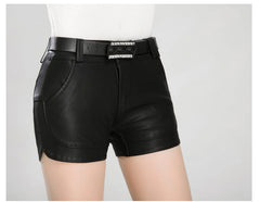 Fashion PU Leather Shorts InsStreet