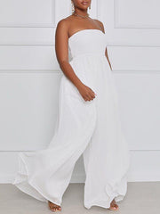 Bandeau Wide-Leg Jumpsuit Ins Street