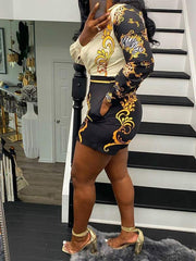 Printed Shirt & Shorts Set--Clearance Ins Street